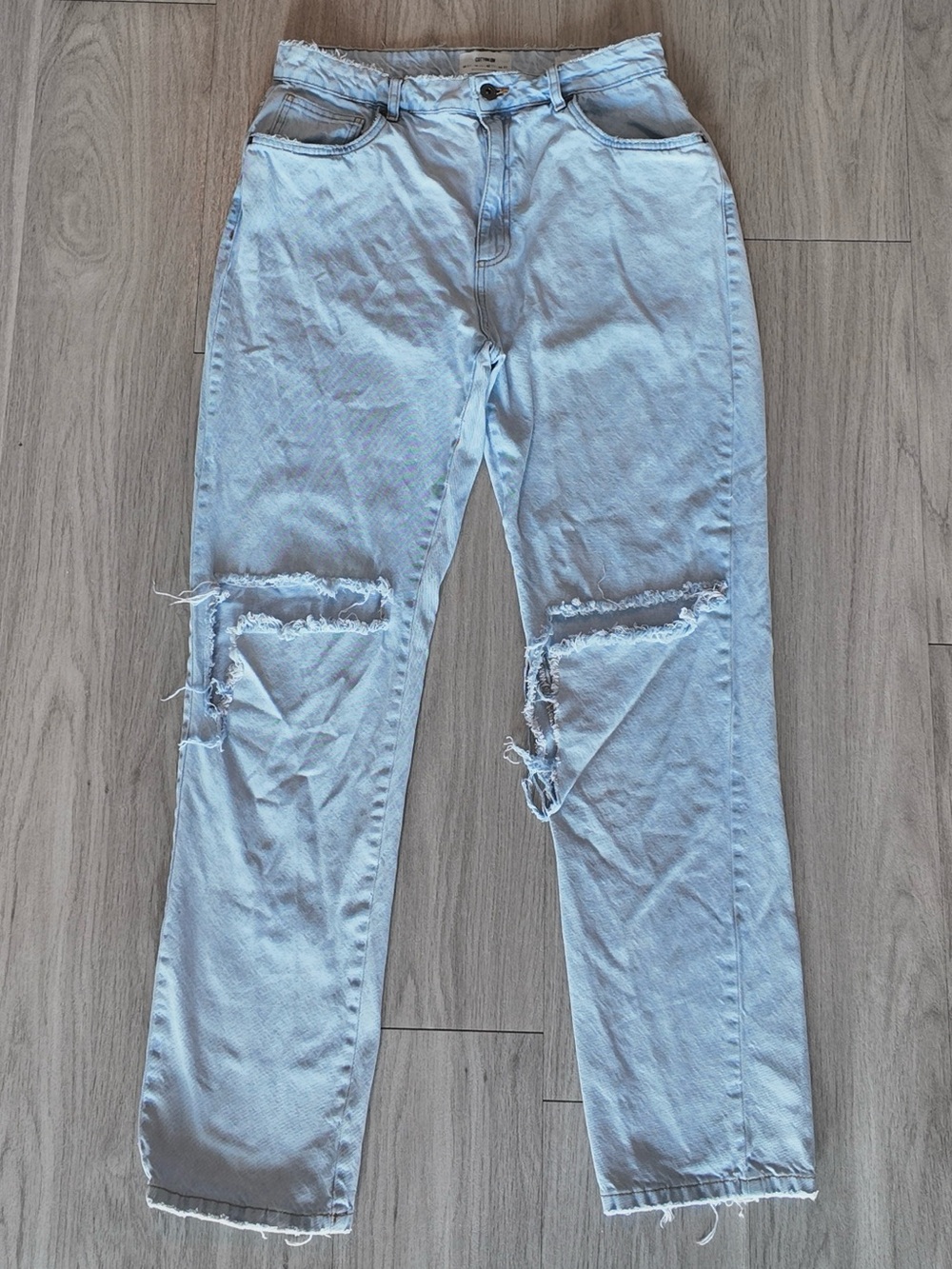Cotton On Light Blue Distressed High-Waist Women's Jeans